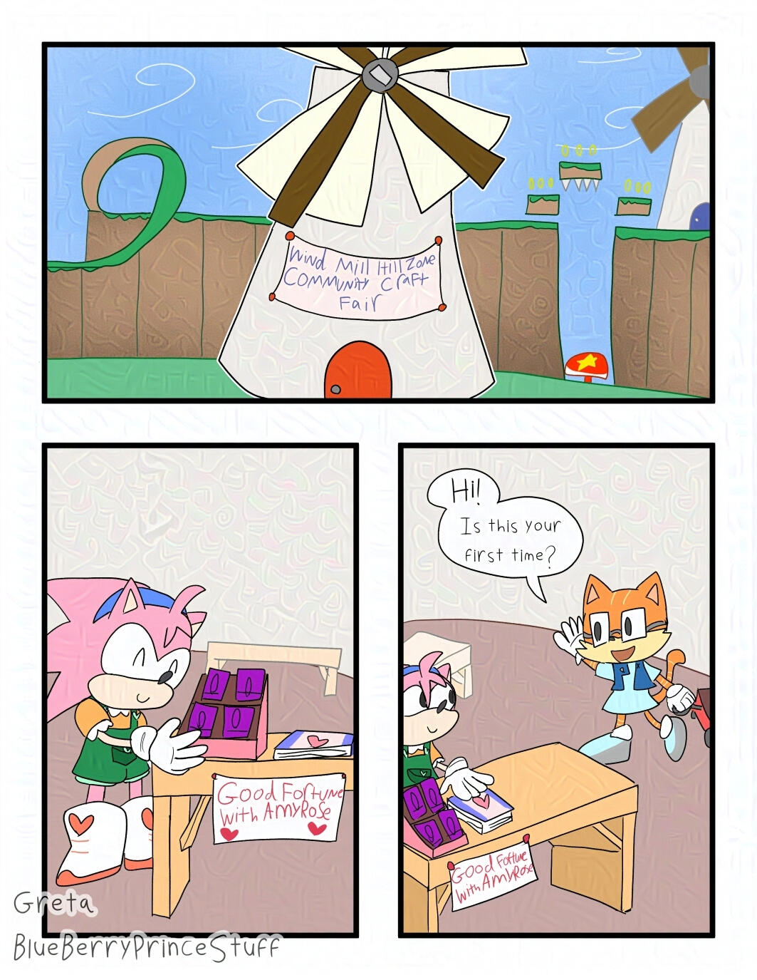 Amy Rose Fan Comic Page 1 Amy Rose Fan Comic Page 1